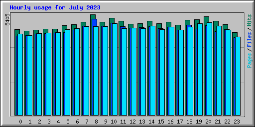 Hourly usage for July 2023