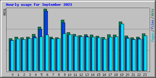 Hourly usage for September 2023