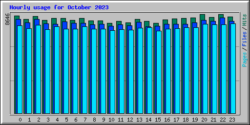 Hourly usage for October 2023