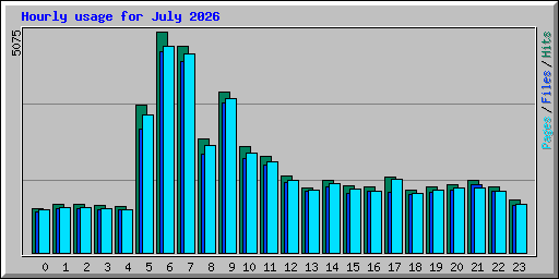 Hourly usage for July 2026
